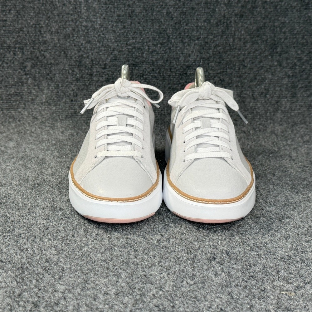 Cole Haan GrandPro Topspin Sneakers Women's 8 Grey Leather Low Lace Retro Shoes - Picture 2 of 12